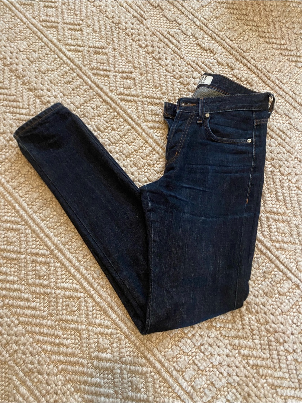 Naked and Famous Men's Dark Blue Super Guy Jeans